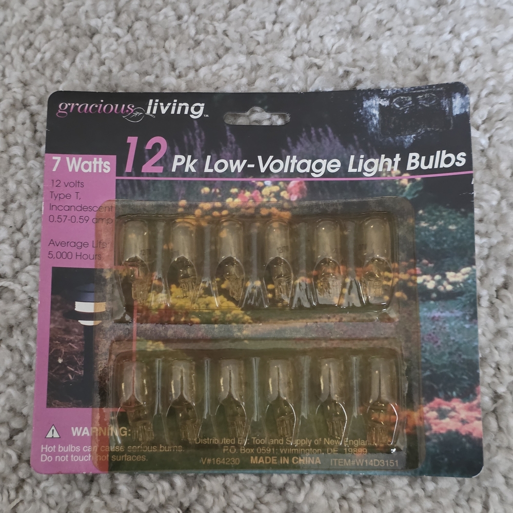 Gracious Living 12-Pack 7W Low-Voltage Light Bulbs - Clear